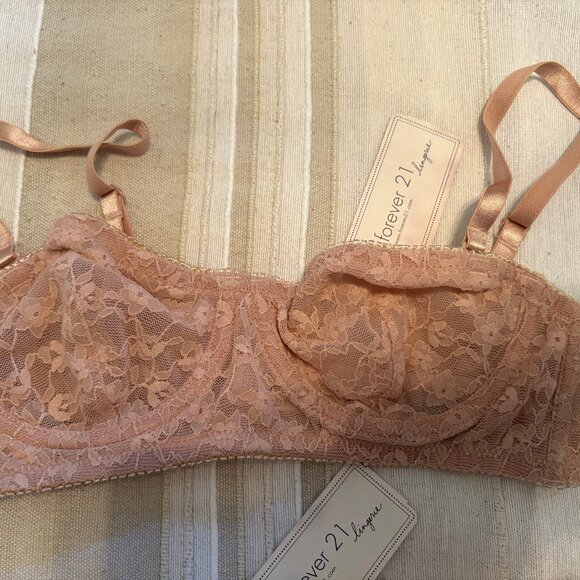 Forever 21 Vintage Style Lace Lingerie Set – Light Tan, NWT, 32B/S - Picture 3 of 10
